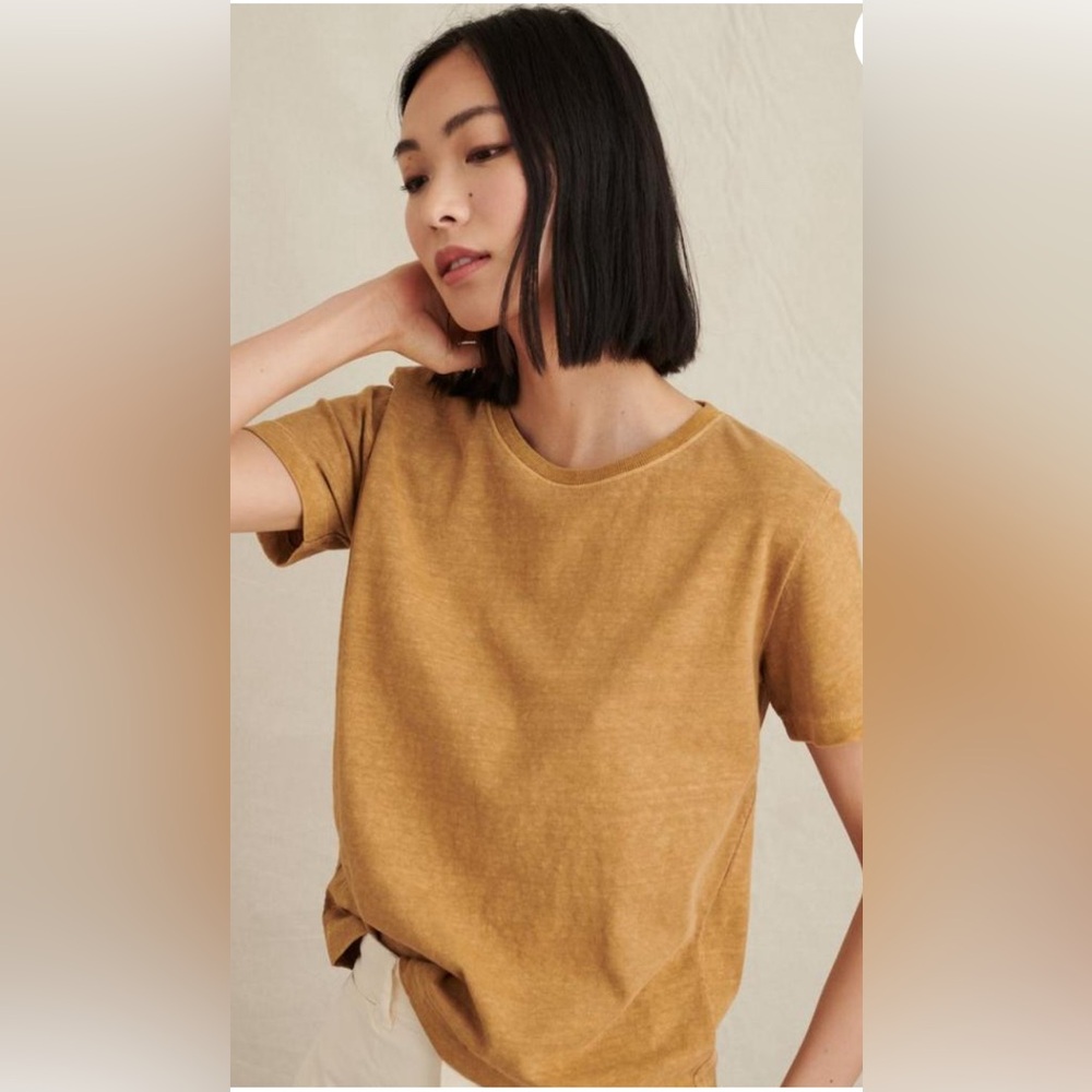 NWT XS Alex Mill Womens Tees | Vintage Wash Crewneck Tee  Caramel